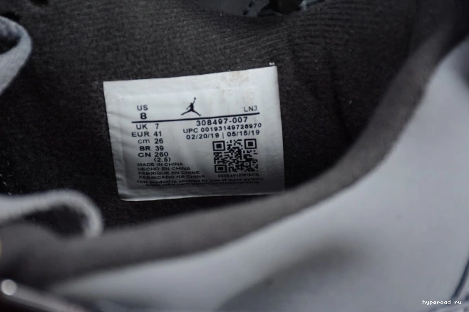 Jordan (2019) Grey 4 Cool Retro Air 308497-007 1030